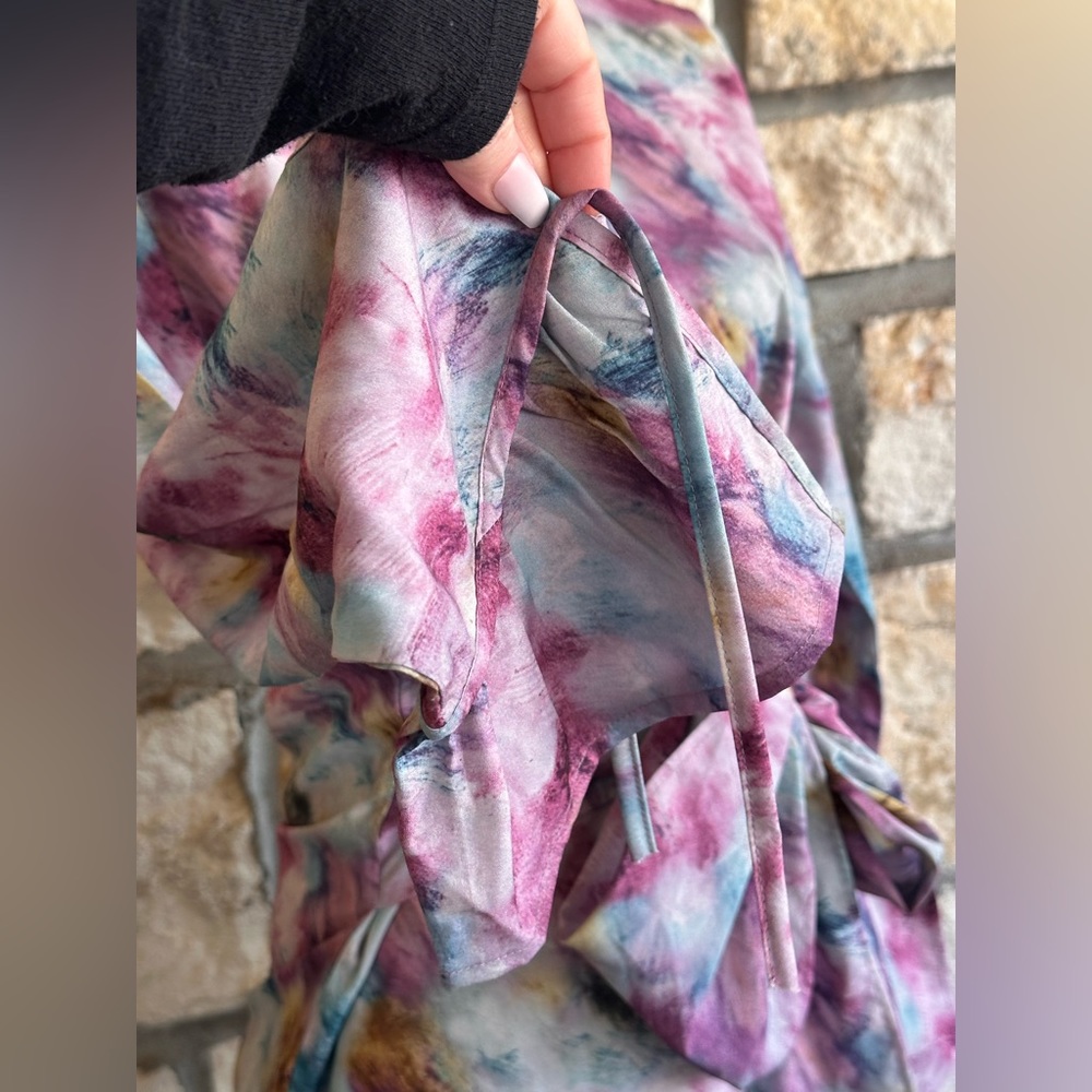 Verona Blue & Purple Bow Tie Blouse - Picture 5 of 16
